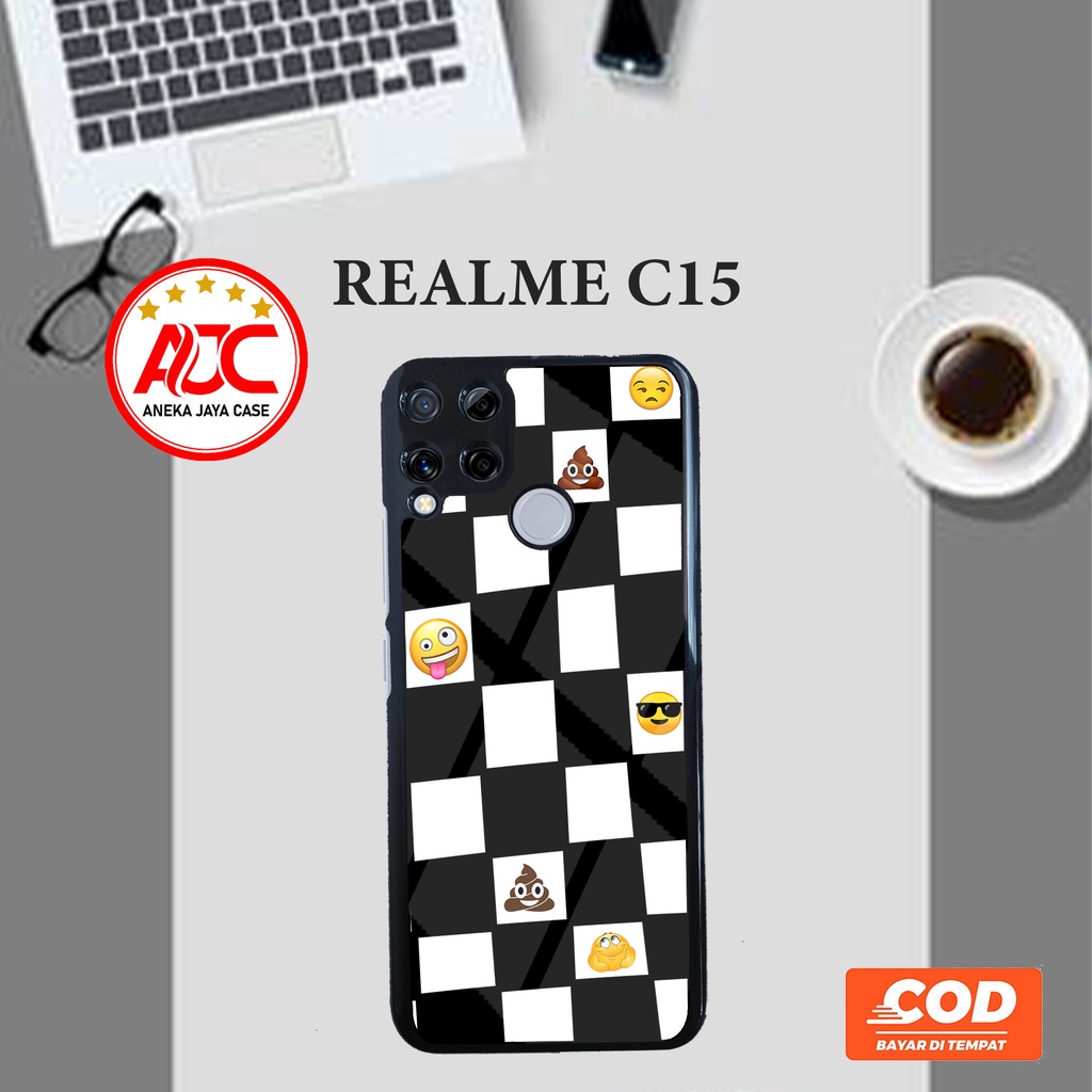 Case REALME C15 - Casing REALME C15 - Motif KOTAK Aneka case - Casing aero Sofcase - Case hp - Casin