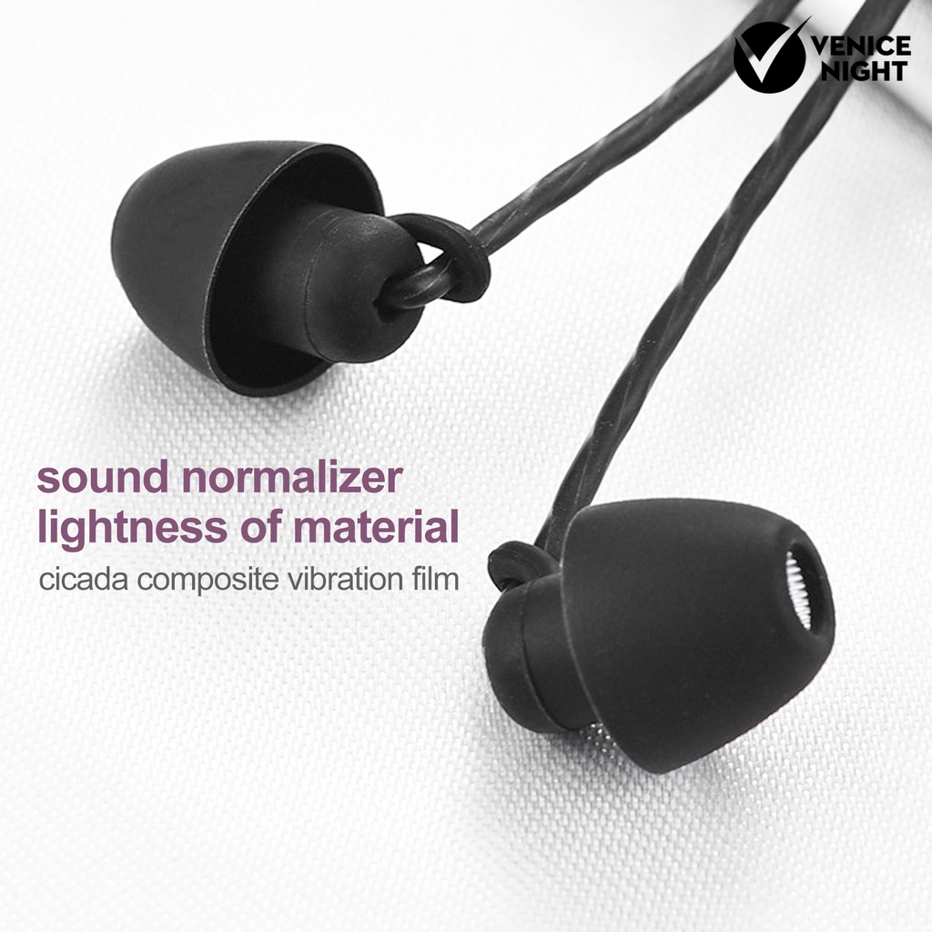 (VNEP) (Berkabel) Earphone Stereo Bass Berat In-Ear Universal dengan Mikrofon untuk Ponsel/Tablet