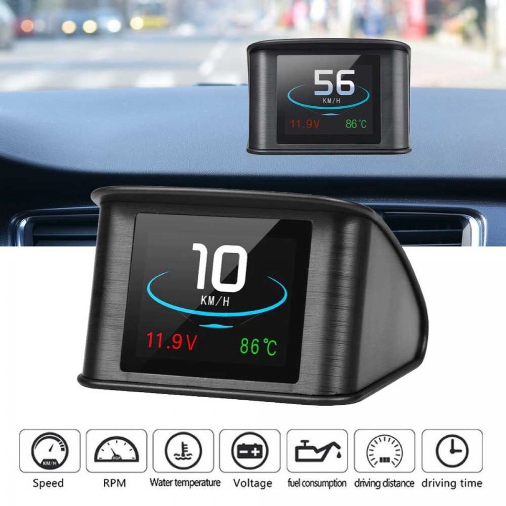 Display HUD Mobil OBD2 On-board Computer Speedometer - P10