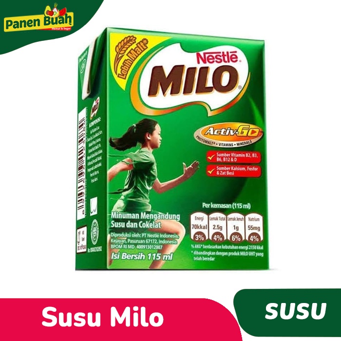 

Susu UHT Cokelat Milo (Per Pcs 115 Ml)