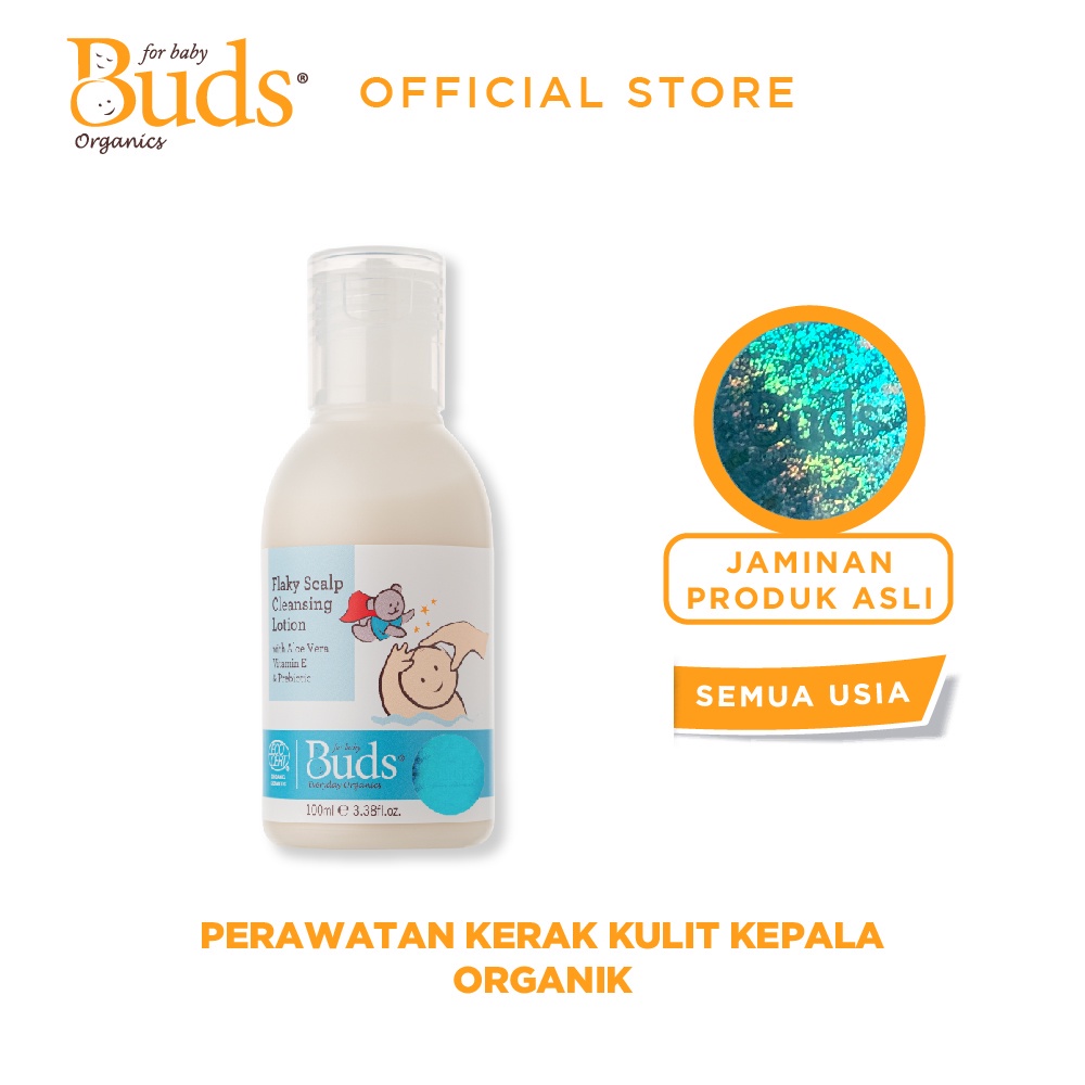 Buds Organics Flaky Scalp Cleansing Lotion - Perawatan Kerak Kulit Kepala Bayi dan Anak