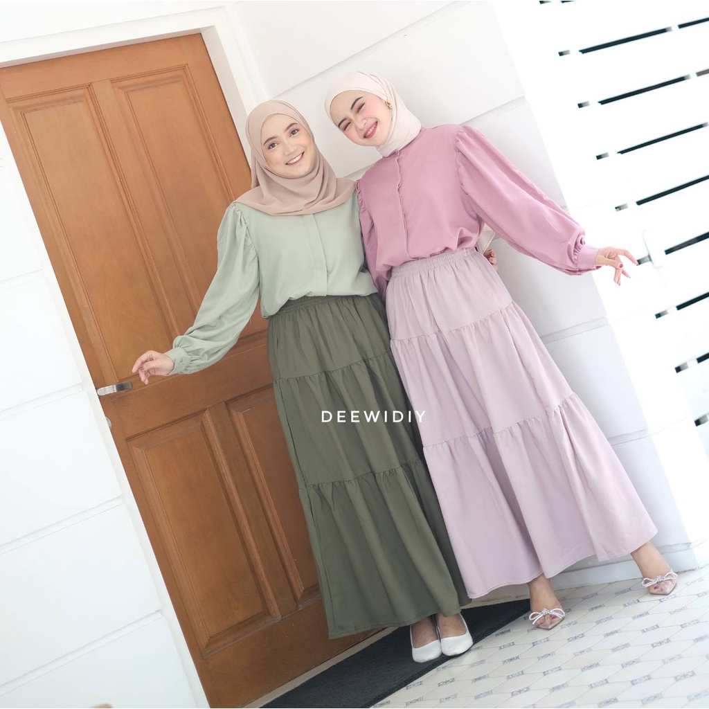 ROK SUSUN REMPEL ROK CANDA ROK REMPEL PANJANG WANITA / CANDY SKIRT DEEWIDIY