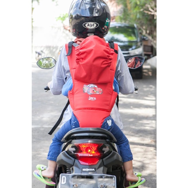 Sabuk Bonceng Anak, Sabuk Bonceng Motor, Sabuk Bonceng - Cars Merah