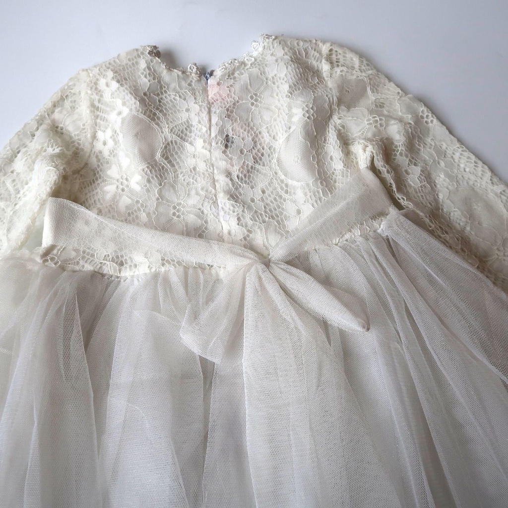 Dress Gaun Pesta Ulang Tahun Anak Perempuan Import Brukat Bross 3-7 Tahun