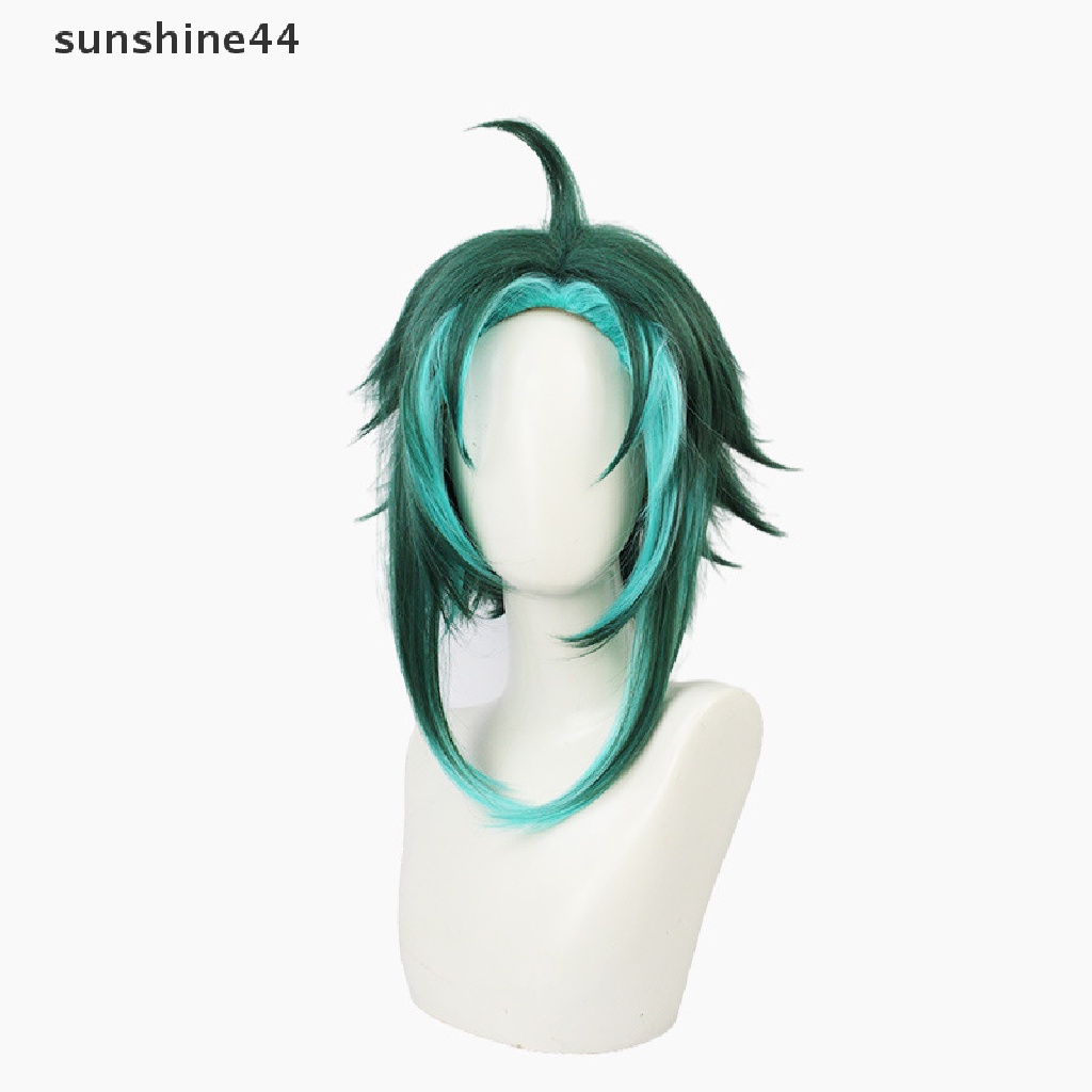 Sunshine Wig / Rambut Palsu Panjang + Poni Warna Campur Untuk Cosplay Anime / Halloween