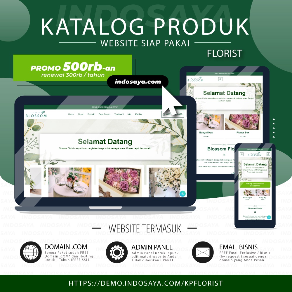 Website Katalog Prduk Florist / Bunga