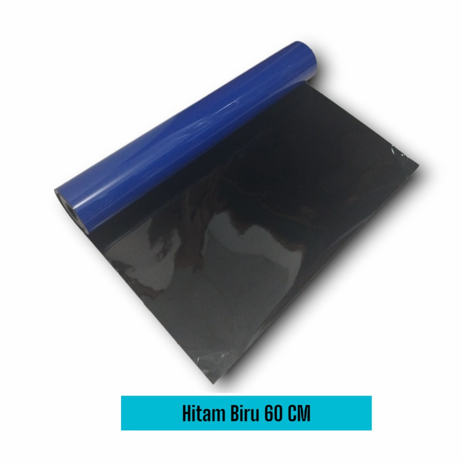 STIKER AQUARIUM BACKGROUND HITAM BIRU 60 CM