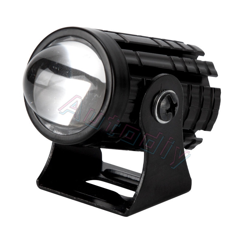 Lampu Kabut Depan LED Lensa Fisheye 9-85V 3000k Warna Putih Kuning Untuk Sepeda Motor