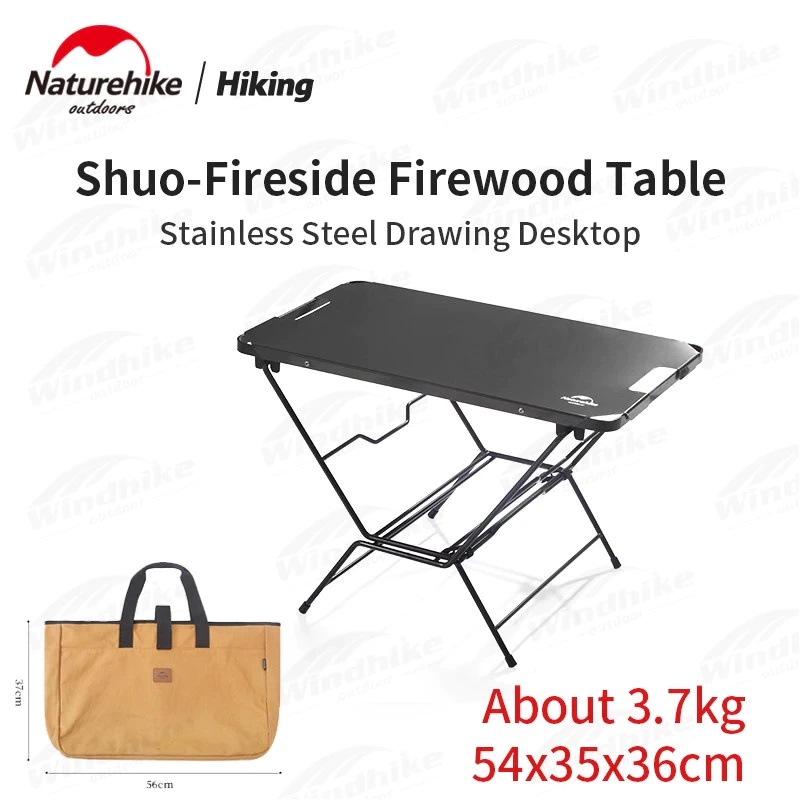 MEJA LIPAT FIREWOOD TABLE NATUREHIKE NH22JU023 PORTABLE CAMPING MEJA PIKNIK FOLDING TABLE  HIKING OU