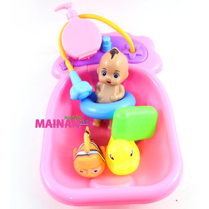 MAINANKEI MAINAN ANAK MURAH DUCK BATHTUB SS1538 BAK PEMANDIAN ISI BABY BONEKA BEBEK PENYU IKAN NEMO PERMAINAN AIR
