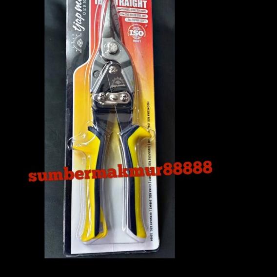 gunting seng / gunting baja ringan 10" lurus cap mata (eyebrand)