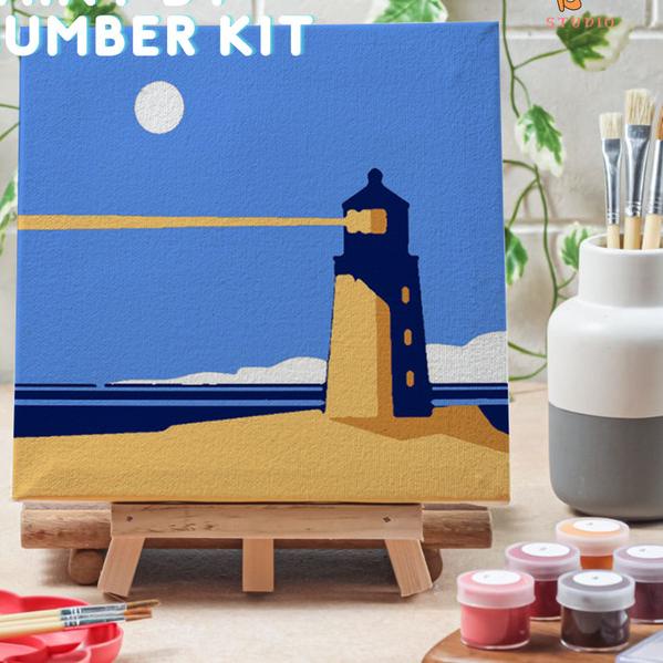 

Paint by number lukisan bangunan city versi 1 canvas 20x20 cm - city02, 15x15cm