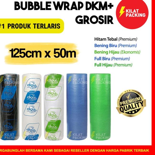 

PLASTIK BUBBLE / BUBBLE WRAP 125CM X 50M DKM+ PREMIUM MURAH - HITAM TEBAL