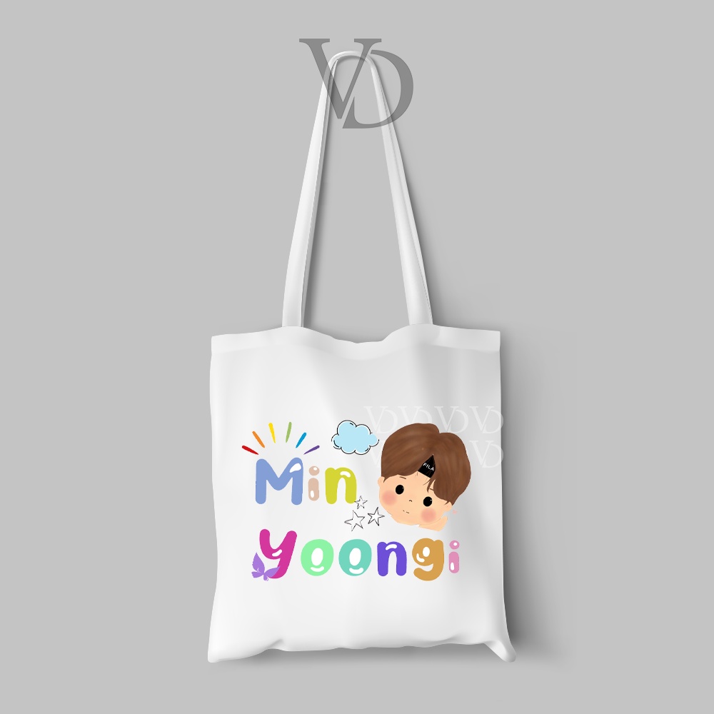 tote bag kanvas chibi kpop NEW EDITION/ tote bag korea band for army