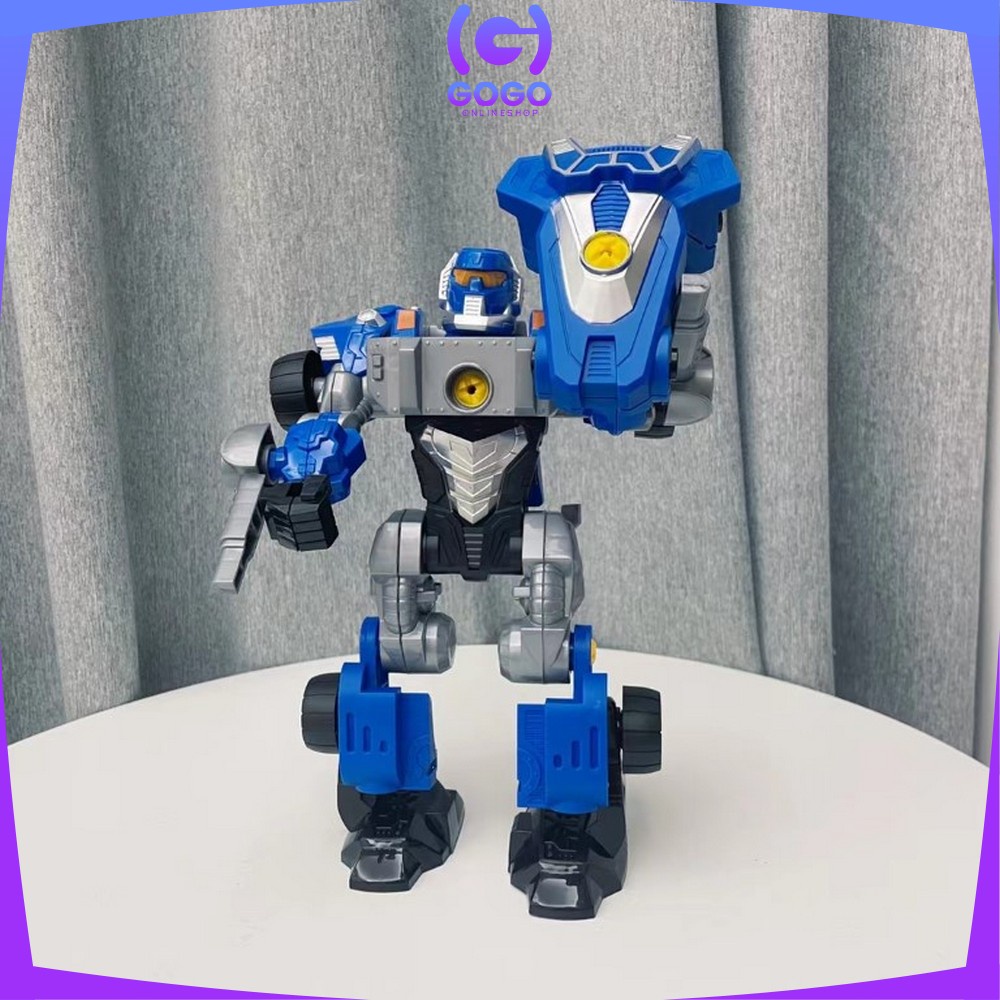 GOGO-M214 Mainan Robot Anak Laki Laki Robot Deformation 2IN1 DIY Puzzle Toys Mainan Bongkar Pasang Dengan Obeng Listrik / Mainan Mobil Mobilan