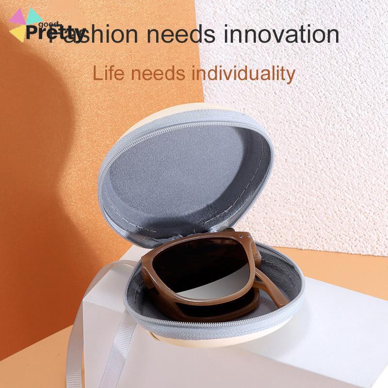 Case Penyimpanan Kacamata Portabel Model Lipat Dengan Kait Dan Ritsleting - PD