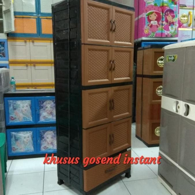 

Lemari plastik napoly Rak + laci stock ready