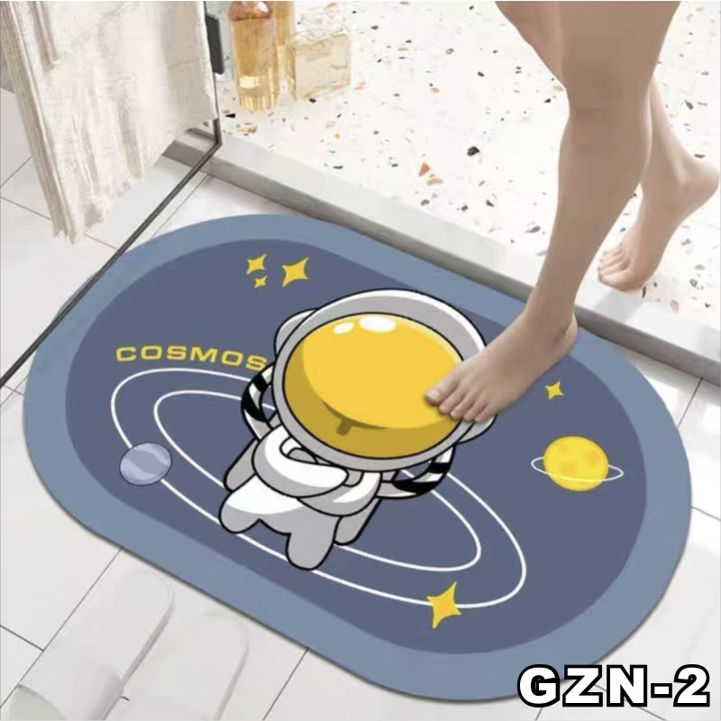 Keset Kaki Kamar Mandi Nyerap Air Anti Bakteri Premium Anti Slip Keset Batu Kamar Mandi motif lucu 2.8 RUMAHDESIGN-GZN-2-3.8