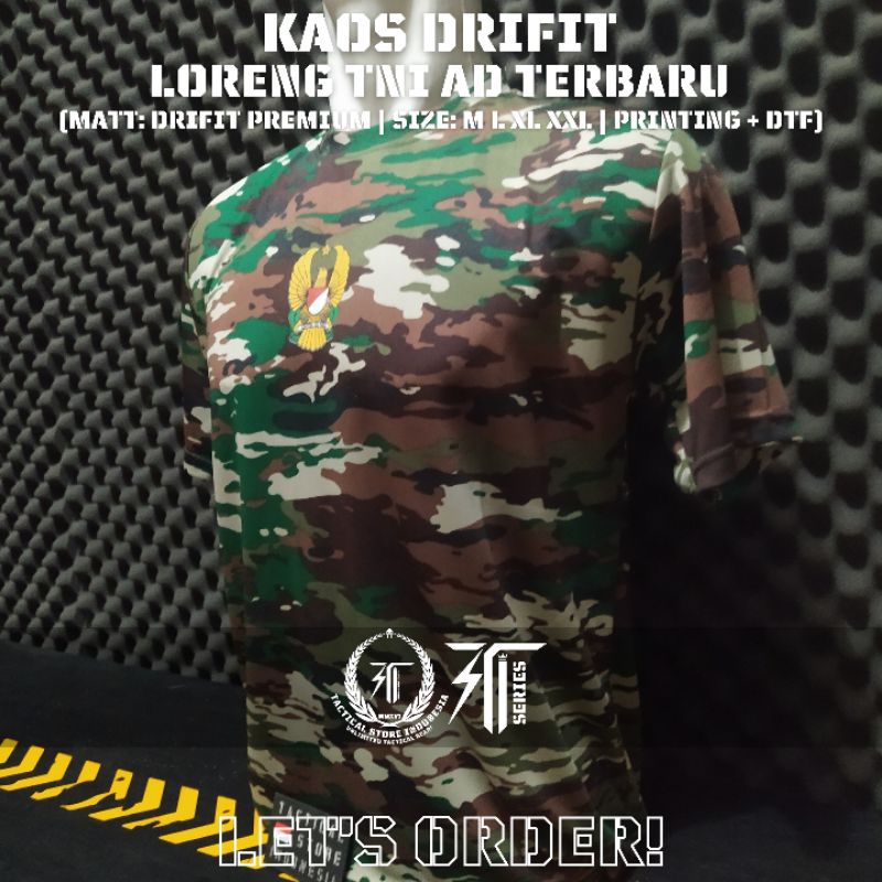 Jersey Drifit Loreng TNI AD Terbaru - Kaos Drifit Loreng NKRI Terbaru - Drifit Premium