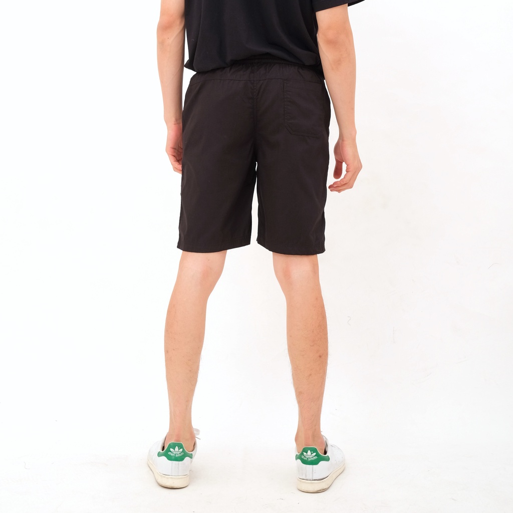 SANVANINA Celana Pendek Board Short Pants Black Bahan Katun Twill M-L-XL AS-01A