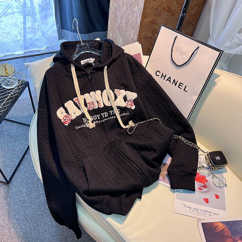 anti-pilling loose sweater women's autumn 2022 new casual Korean version thin cardigan hooded jacket