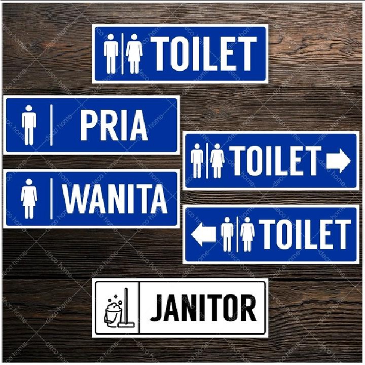 

Sticker Toilet Toilet Pria Wanita Petunjuk Arah Toilet