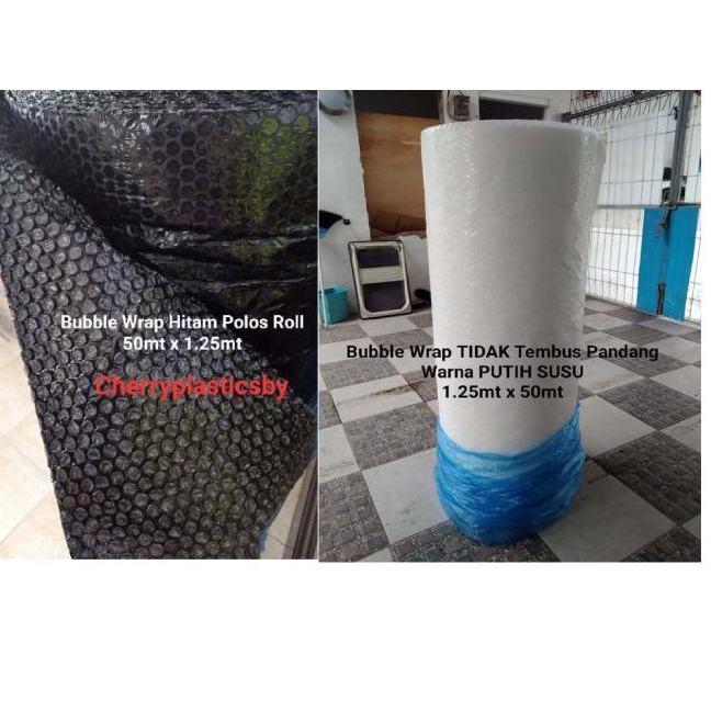 

PROMO Bubble Wrap bubble HITAM roll 125cmx50m plastik gelembung PEKAT - Bening 2.7KG