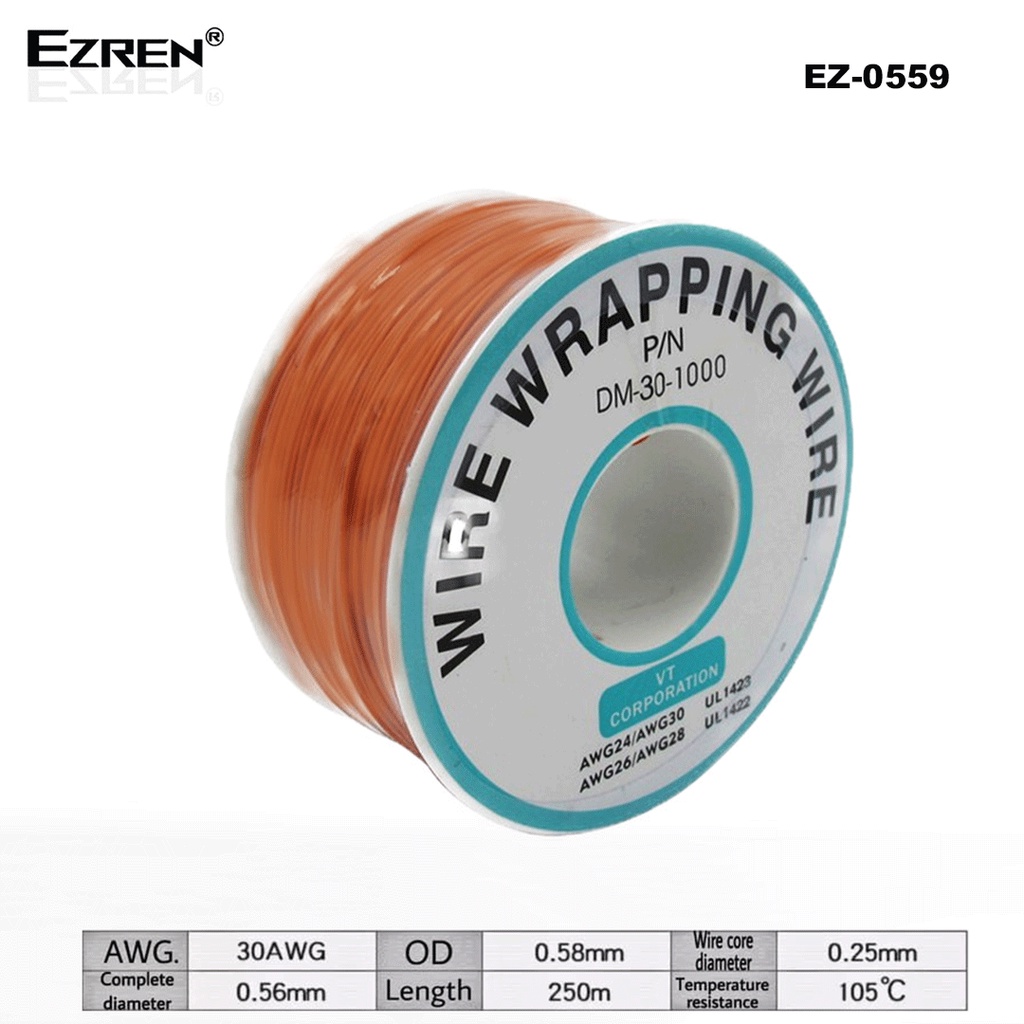 Ezren EZ-0559 Wire Wrapping Kawat Jumper Kabel PCB Breadboard Wrapping - Orange