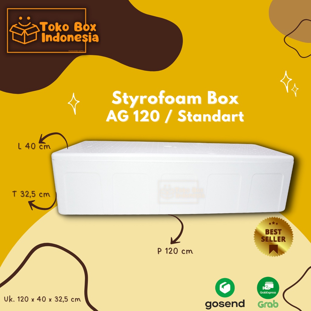 Styrofoam Box AG 120 Khusus Gojek Grab Express / Styrofoam Box Ikan