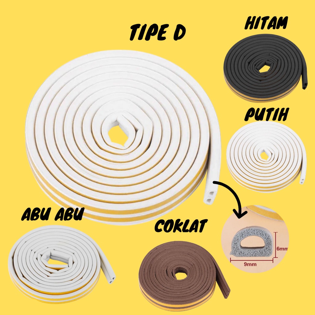 Door Seal List Peredam Kedap Suara Pintu Kayu Almunium Penahan Debu