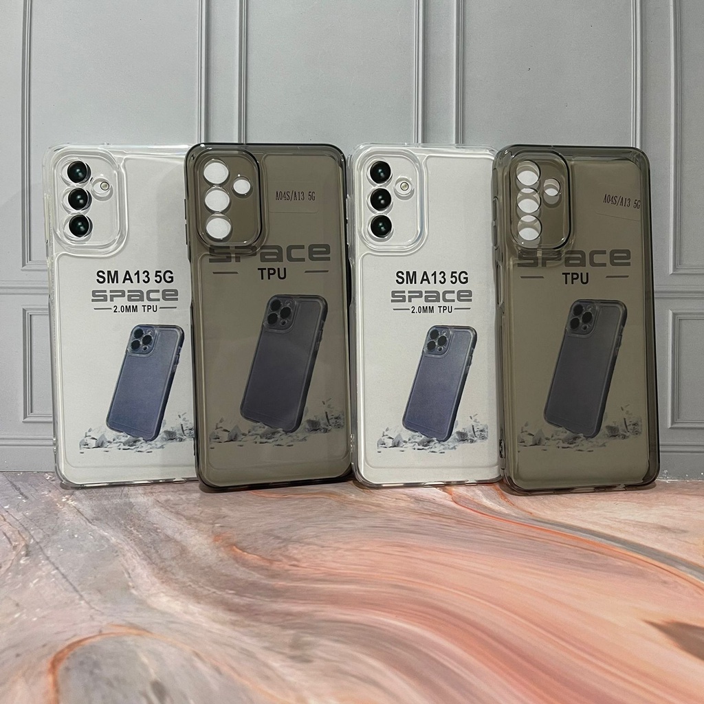 SoftCase SAMSUNG A13 5G SAMSUNG A04S SAMSUNG A04 SAMSUNG A04E Case Bening Grey Clear SPACE TPU Jelly White_Cell