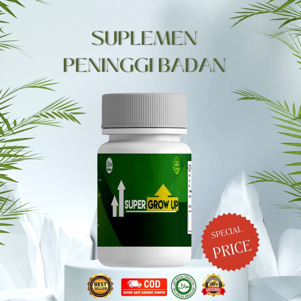 

11.11 sale SUPER GROW UP SUSU – PENINGGI HERBAL SUPLEMEN PENINGGI BADAN AMPUH / NAIK 5-15 CM/ BANTU TINGGIIN BADAN COD