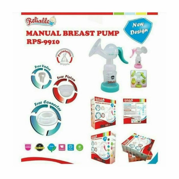 Manual Breast Pump Reliable RPS-9910 s1 / pompa asi manual reliable / Reliable Manual Breast Pump Rps - 9910 / Perlengkapan Makanan Anak/Bayi/Baby/Balita Murah / Alat Menyusui / Perlengkapan