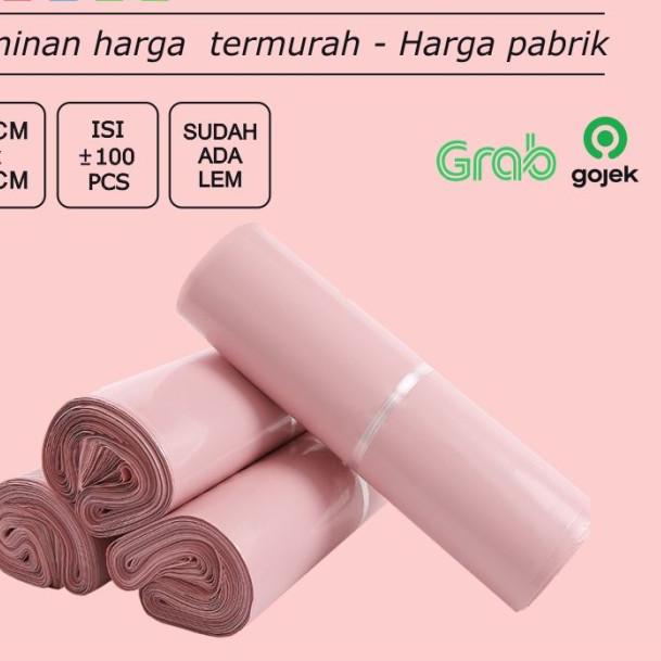 

POLYMAILER ±100PCS 35x45CM PINK PREMIUM GLOSSY PLASTIK POLYMAILER