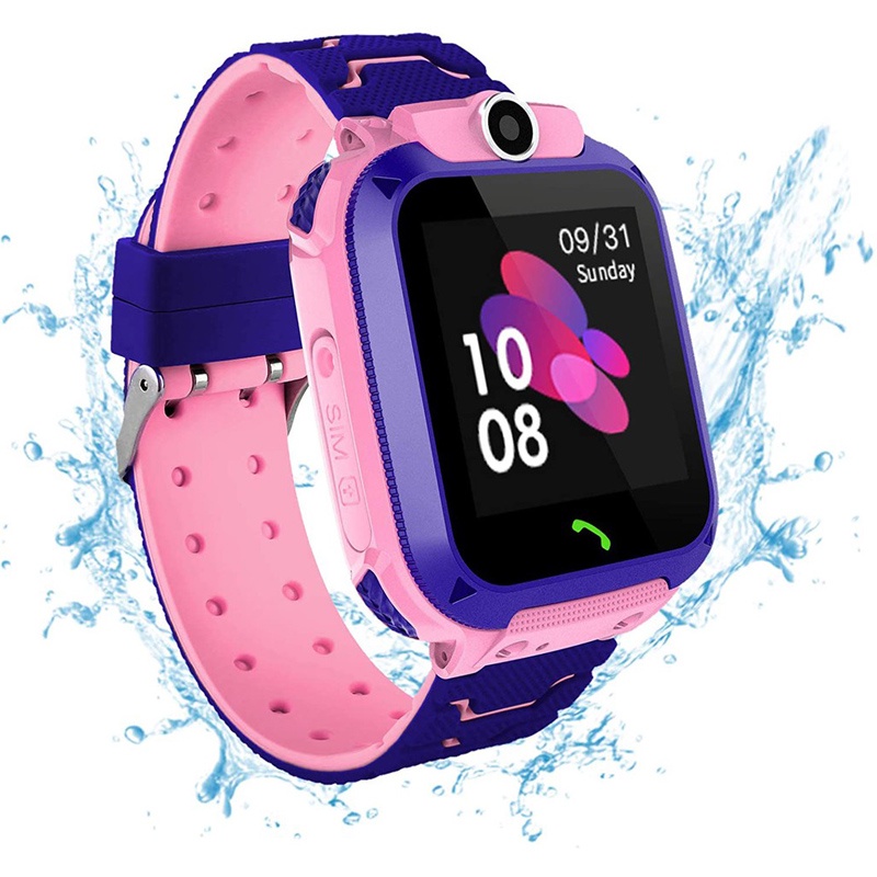 Imo Anti Air IP67 Jam tangan anak telepon - anak Gps Digital Smartwatch anak Waterproof Kids Smart Watch-Pink-Tahan Air-2G