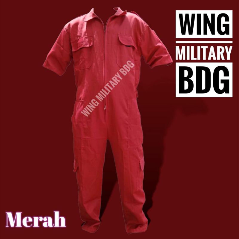 katelpak wearpack lengan pendek/coverall baju bengkel termurah