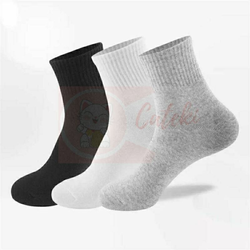 [CTK] PROMO KAOS KAKI PANJANG OLAHRAGA KERJA KANTOR POLOS SPORT ANKLE SOCKS