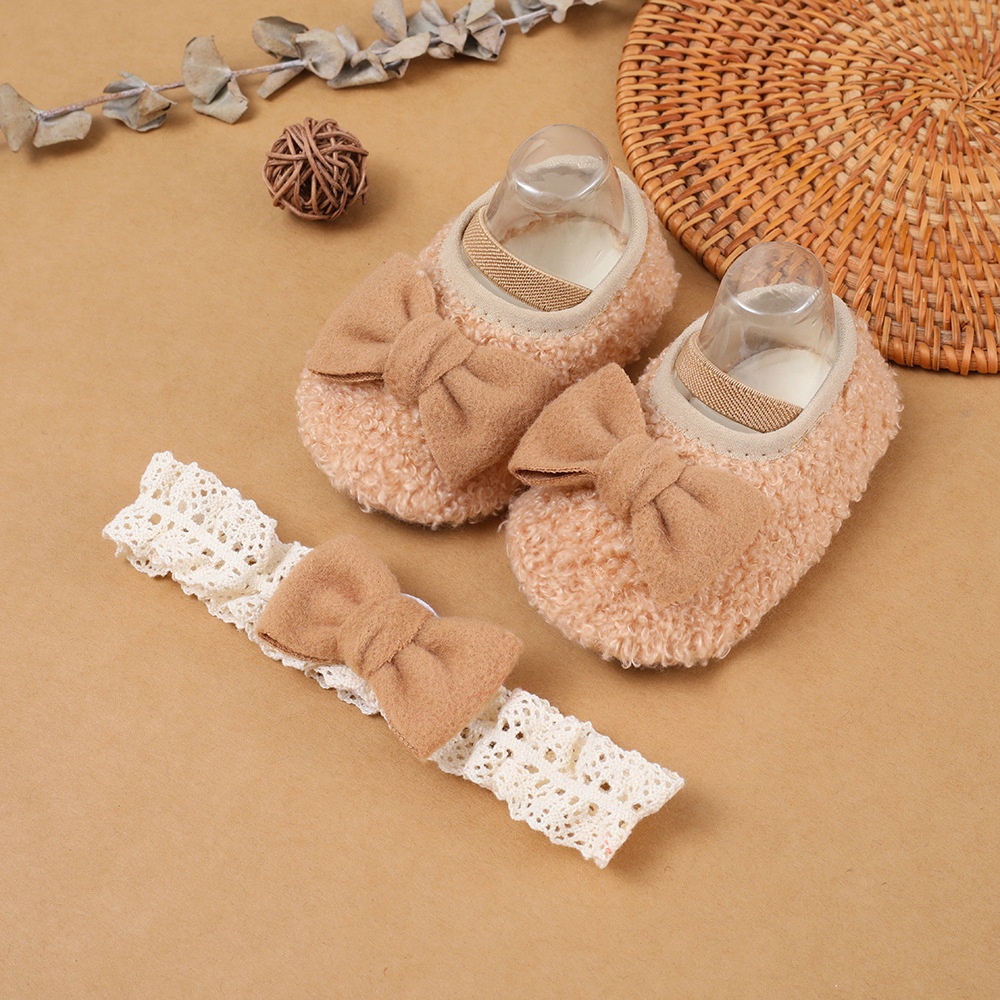 NEW Set prewalker dan bandana bayi motif bulu dan pita
