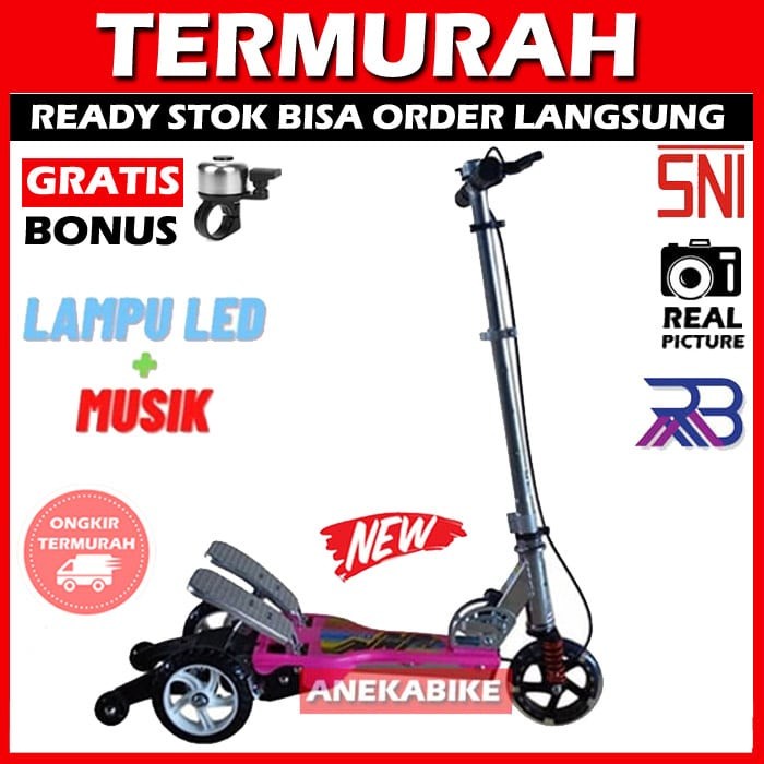 Skuter Skuter Hp Scooter Rmb Injak Pedal Roda Lampu