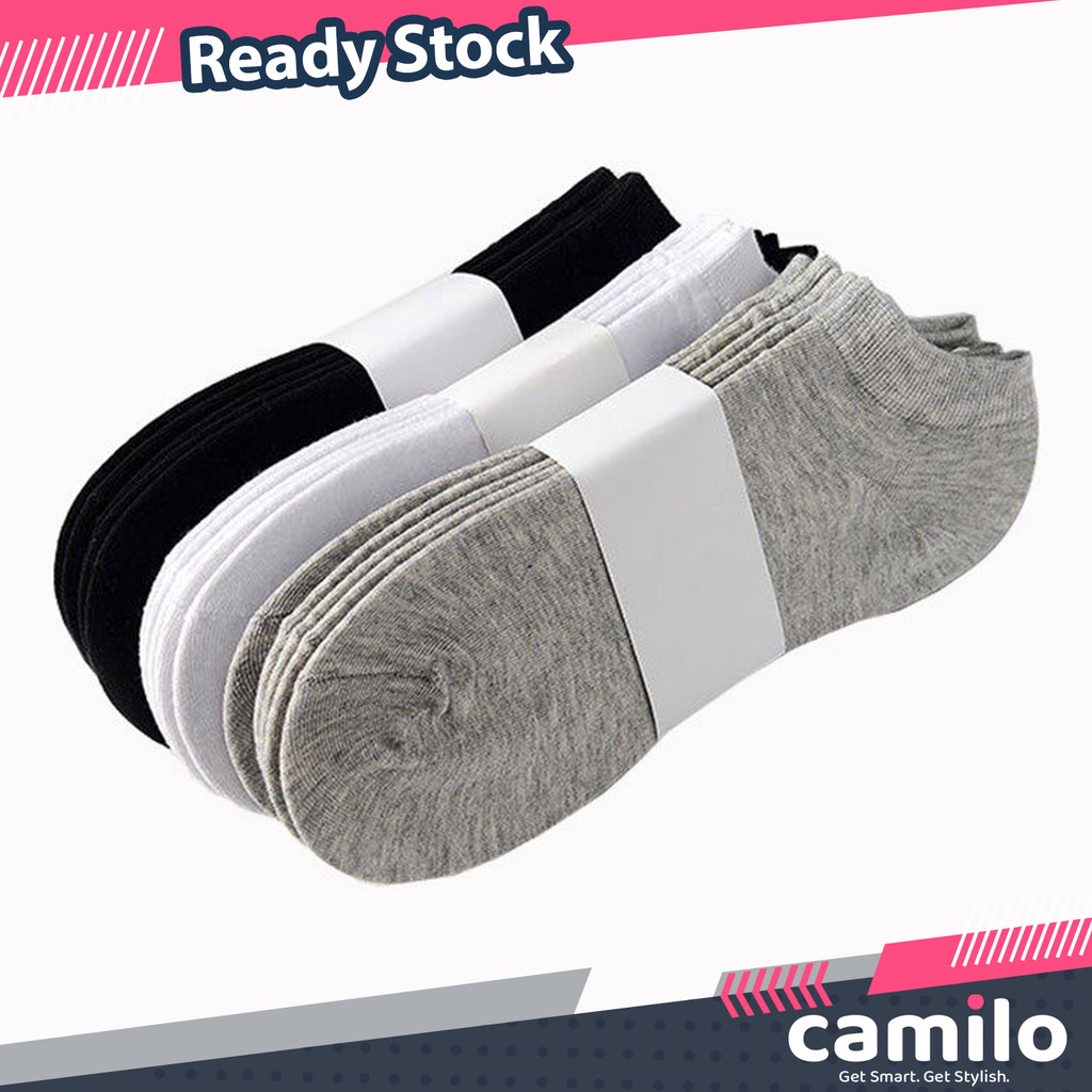 ☀CAMILO☀ KK13 Kaos Kaki Polos Motif Pendek Dibawah Mata Kaki Kaoskaki Office Olahraga Fashion