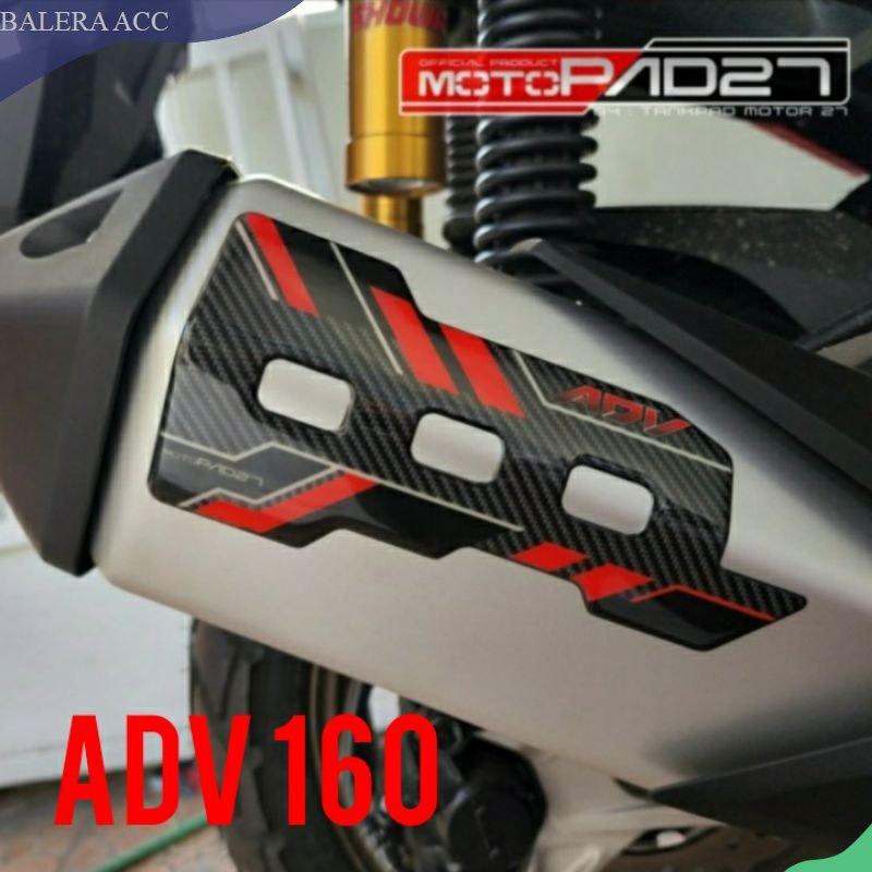 Stiker knalpot anti panas ADV 160 bahan resin Original