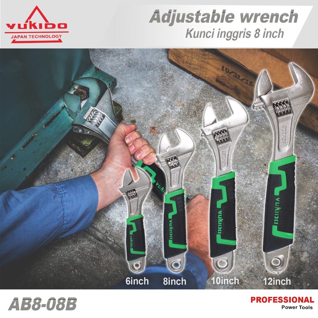 KUNCI INGGRIS Adjustable Wrench ukuran6&quot;inch  8&quot; inch 10&quot; Inch 12&quot; Inch