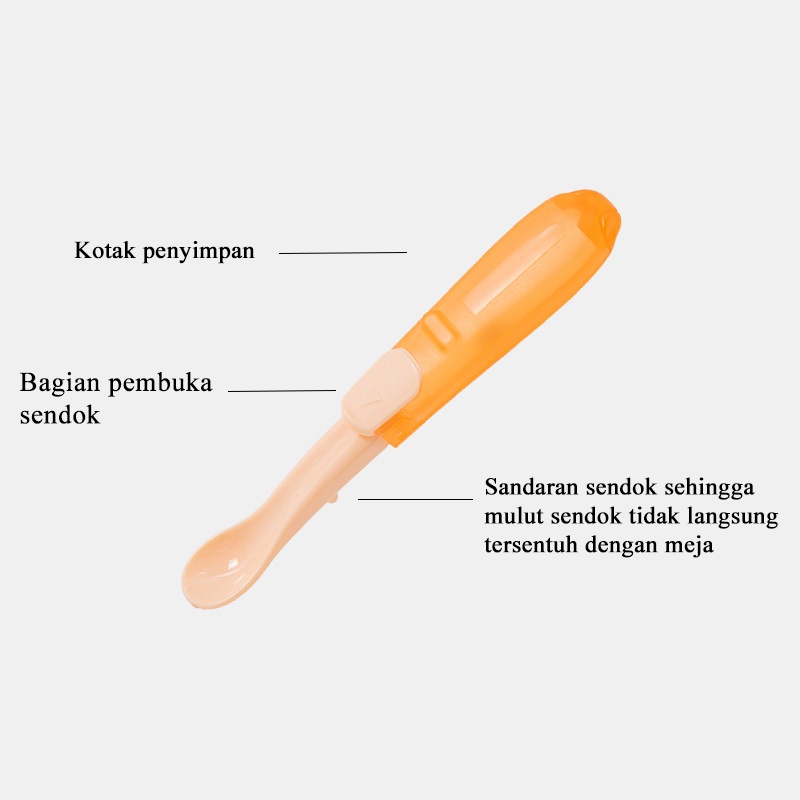 [1KG 65PCS] Babyland Sendok Makan Anak/ Sendok Lipat Bayi Mudah Bawa/ Sendok Lipat Travel Anak/ Kids Easy Spoons