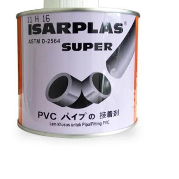 

ISARPLAS Lem perekat pipa, fitting PVC LEM Paralon kaleng 400gr