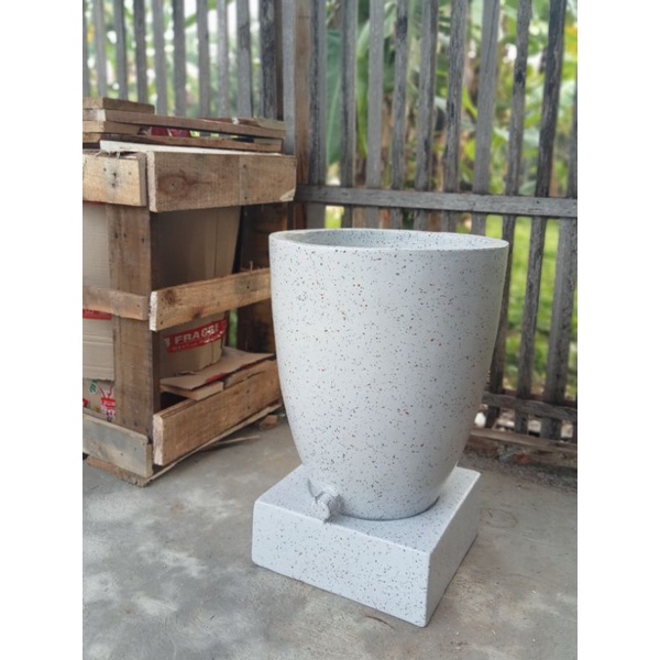 BAK MANDI TERASO MODEL KAPSUL UK. 30*40 / bak mandi terazzo/bak mandi kekinian/gentong teraso