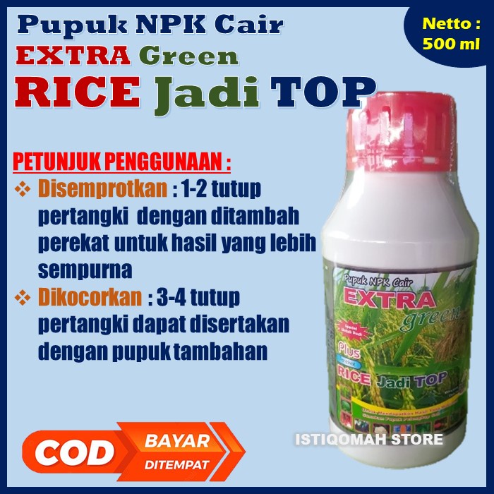 PROMO COD RICE JADI TOP 500ML Pupuk NPK Cair Pelebat Buah Cabe Rawit - Pupuk untuk Mempercepat Pertumbuhan Akar Bunga Daun dan Buah serta Menambah Daya Tahan Tanaman Terhadap Gangguan Hama dan Penyakit pada Tanaman Cabe Rawit