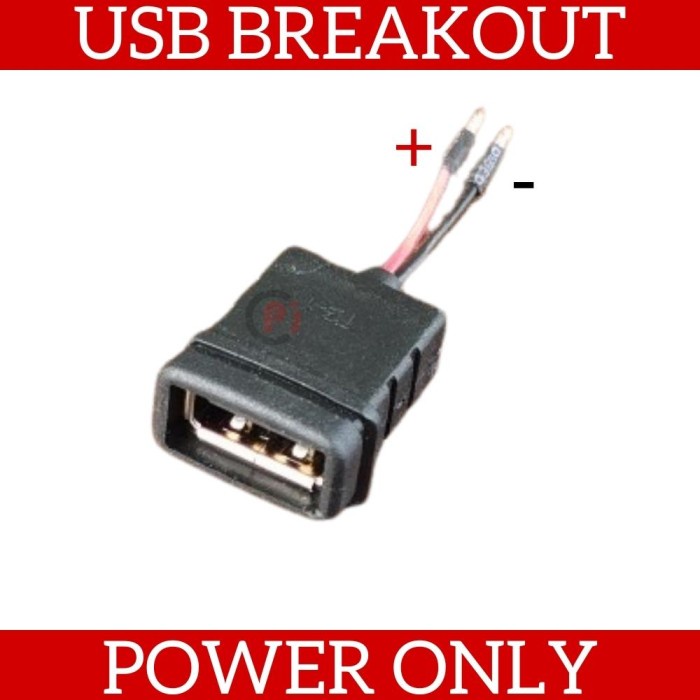 USB Female Breakout Type 2 Pin Output Power Supply 5V 5 Volt Only