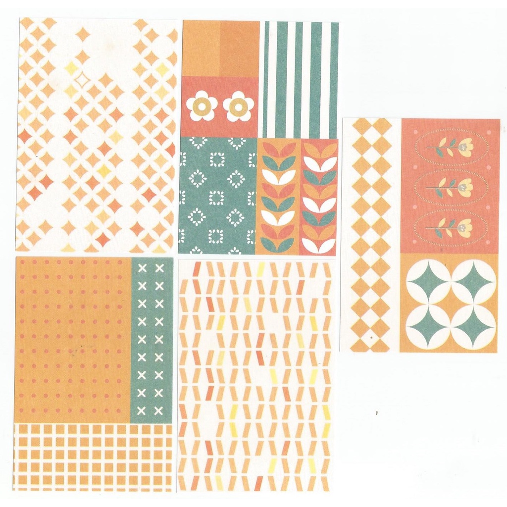 

Kertas dekorasi motif ceria jurnal, scrapbook, diary