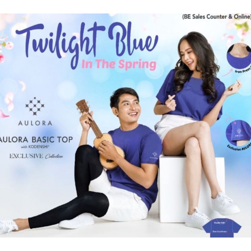 Aulora Top Basic light blue, kaos kesehatan