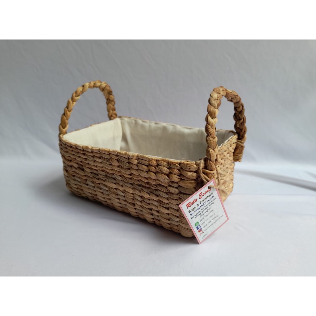 Hampers Eceng Gondok Kering / Wadah Kekinian Cantik Aesthetic Murah